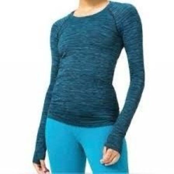 LULULEMON Women’s Blue Swiftly Tech Long Sleeve 2.0 Shirt Size 6 - Picture 2 of 6